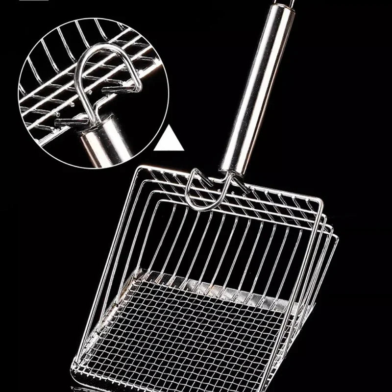 Stainless Steel Fine Mesh Litter Scoop – Easy Clean, Non-Stick & Durable