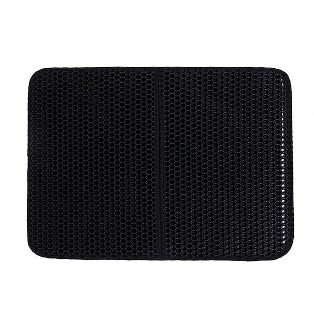 Pet Cat Litter Mat Waterproof Double Layer Cat Litter Trapping Pet Litter Box Mat Clean Pad Products For Cats Accessories Cat Litter Mat Trapping for Litter Box No-Toxic & Super Size  Urine & Waterproof Honeycomb Double Layer Anti Tracking Mats