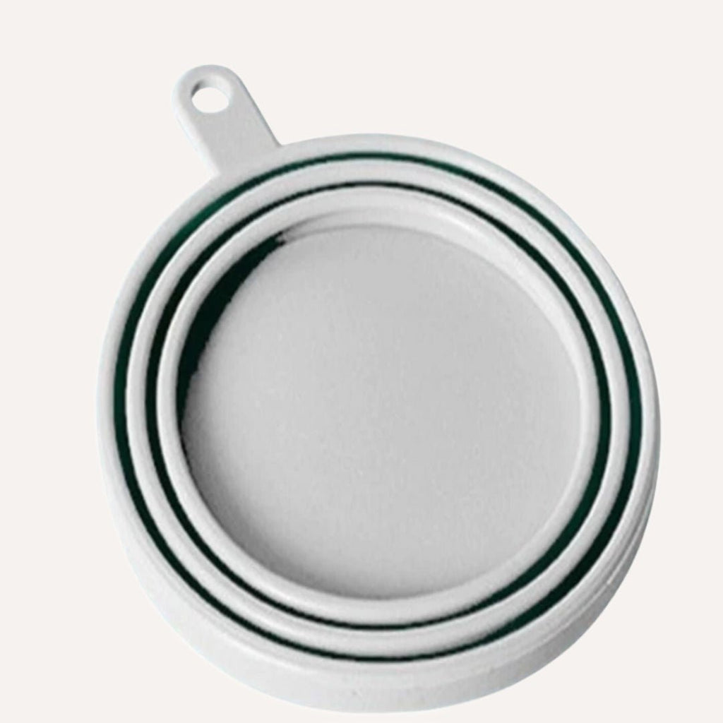 Tilley + Me Pet Food Saver Lid with Spoon - BPA-Free Silicone, Keeps Food Fresh